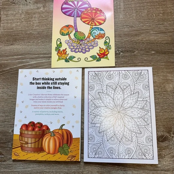 Three Adult Coloring Books, New. - Picture 2 of 9